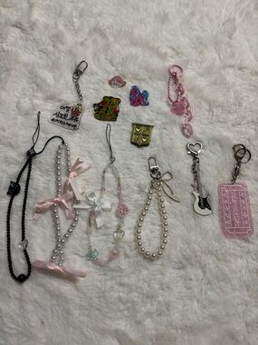 Assorted Keychain Lot and Pin Badge Lot